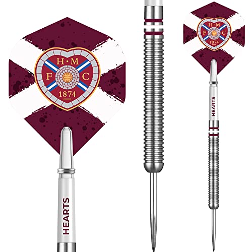 Fléchettes acier Heart of Midlothian FC en divers modèles pour cibles traditionnelles