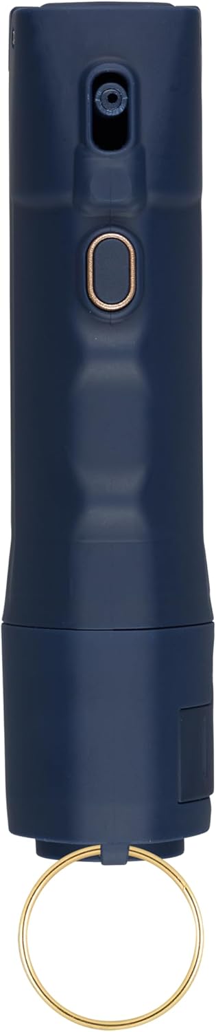 Sabre 2-in-1 Pepper Spray with 130dB Personal Alarm, Alert and Defend with One Press, Fast Flip Top Safety with Finger Grip and Tuck-Away Keyring, Maximum Strength, UV Marking Dye