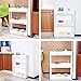 MEDIA WAVE store - Organizer portaoggetti Scorrevole armadietto, con Ruote per Cucina e Bagno.Carrello Carrellino Slim Stretto Salvaspazio Cucina Bagno Ripostiglio con Ripiani e 4 Ruote(3 Ripiani)