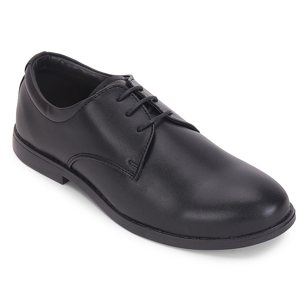 liberty Fortune MONTRICH-E Men’s Lacing Formal Derby Shoes - Black | Synthetic Leather Lace-Up with Cushioned Footbed | Stylish Wedding, Office Footwear - Comfortable and Lightweight-picture-43