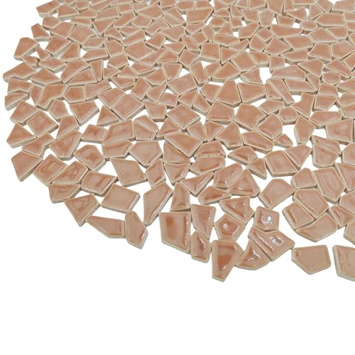 Azulejos de Mosaico de Cerámica Irregulares de 500 g, Piezas Pequeñas de 0,5 a 2 cm, Piedras para Manualidades y Decoración de Pared del Hogar
