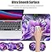 4 in 1 Ergonomic Memory Foam Mouse Pad Wrist Rest Set, Large XXL Gaming Desk Pad + Keyboard Wrist Rest + Mouse Wrist Cushion + Coaster for Home Office Study Gaming, Purple Flowers and Butterfly