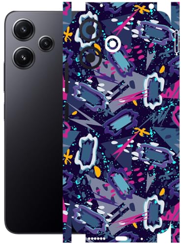 Image of AtOdds - Full Body Back Screen Guard Protector Film - Lamination Wrap Skin Sticker Compatible with Poco M6 PRO (5G) | Scratchproof Matte Finish (Abstract)