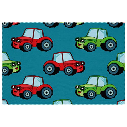 Sets de table motif voiture dessin animé durables 30,5x45,7 cm - 2