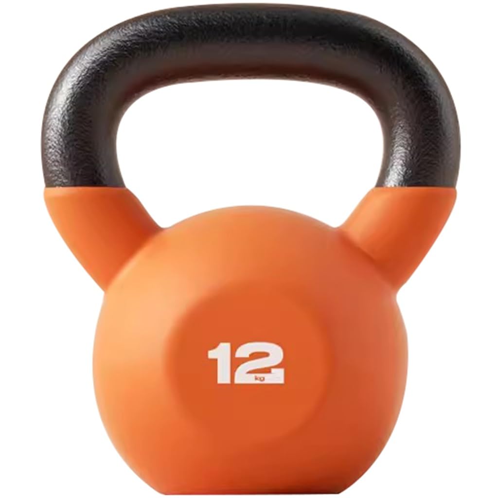 Kettlebell Pesi Fitness Femminile in Ghisa Competitivo Peso Sfera, Modellatura Completa del Corpo/Allenamento dei Glutei, Attrezzature per Esercizi in Casa/Palestra(Orange-12kg)