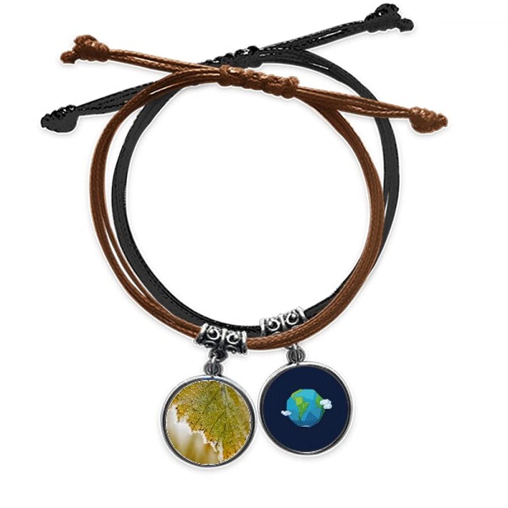 Cadena cuero tierra pulsera ajustable que no daña la piel 3