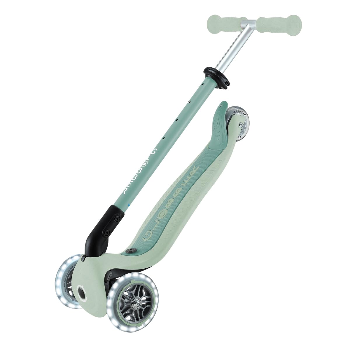 GLOBBER GO-UP Active Lights ECO 3in1 – Tretroller, Dreirad und Laufrad für Kinder – höhenverstellbares Kinderfahrzeug – 3rädrig bis 7 Jahre
