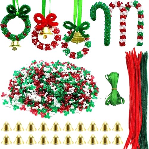 Couronne artisanale de fête sans manquer de perles grâce aux 3140 pièces