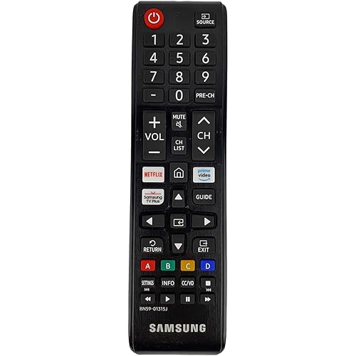 Samsung OEM Remote Control with Netflix Hotkey - Black (BN59-01315J)