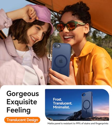 Image of CANSHN Magnetic Shockproof for iPhone 8 /7 & SE (3rd /2nd Gen) Case, Blue