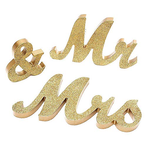 Mr & Mrs Letras Decoraciones, Bodas Decoraciones para Cartas de Madera, para...