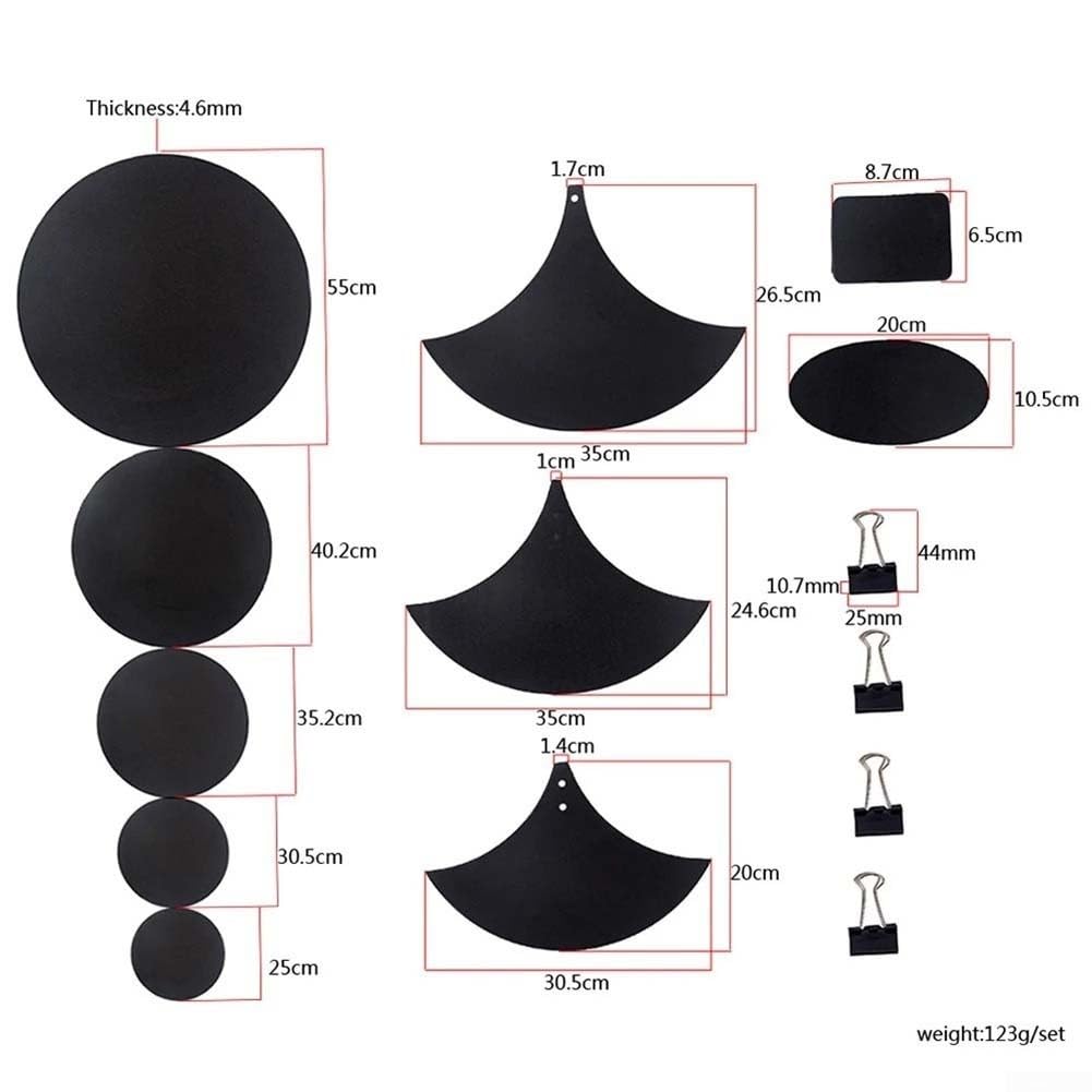 Silenziatore Batteria Pad Drum Silenziatore Drum Set, Mute Pads Gomma Pad pratica, 14 sordine per batteria, in schiuma di gomma, Portabile, silenzioso, per esercitarsi e suonare la batteria