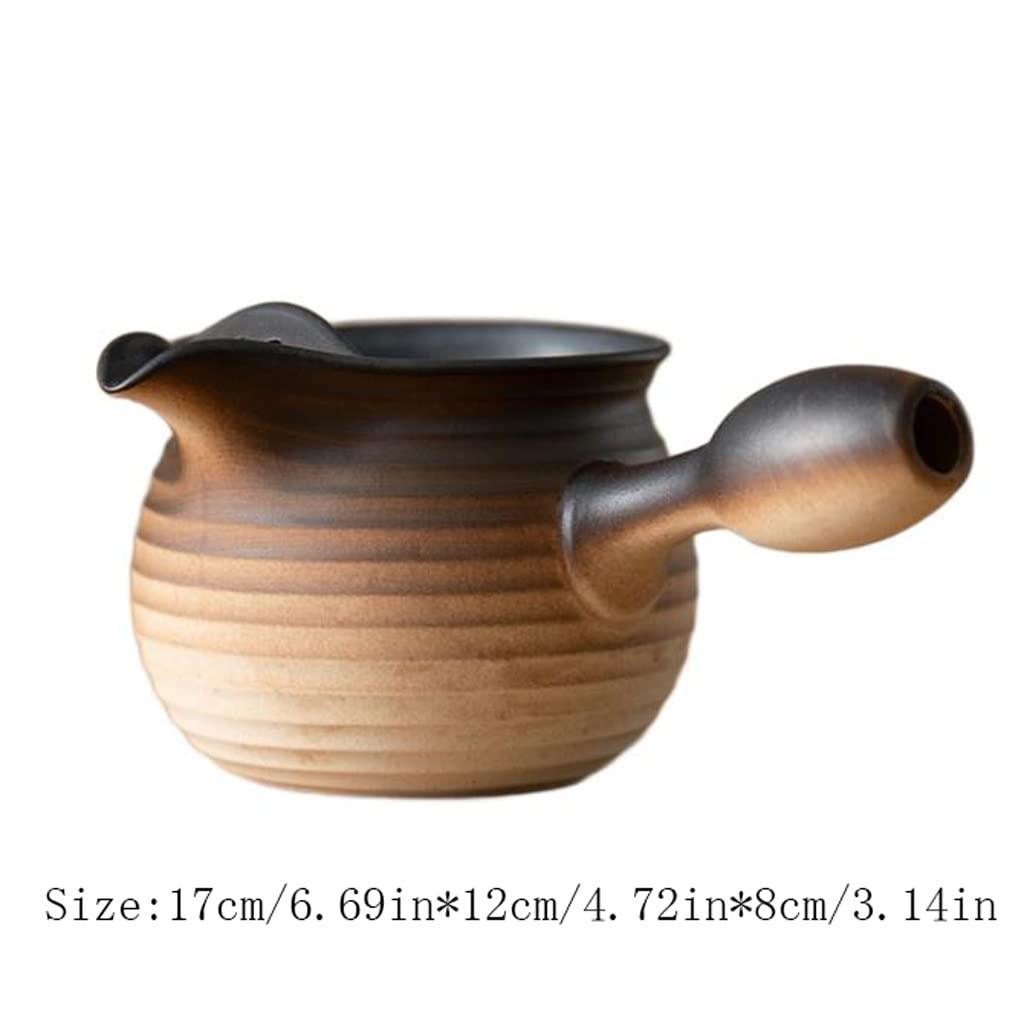 Tetera Para Cocina, Beige, Grande, Completo, Para Una Persona, Tetera, Cerámica, Adecuado Para Fuego De Carbón, Pequeña Tetera Con Asa Para Hacer Té,C-450ml