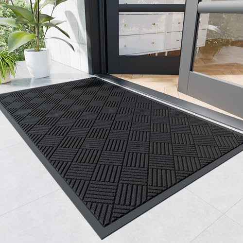 Naturei Durable Indoor Outdoor Door Mat, 4' x 5' Heavy