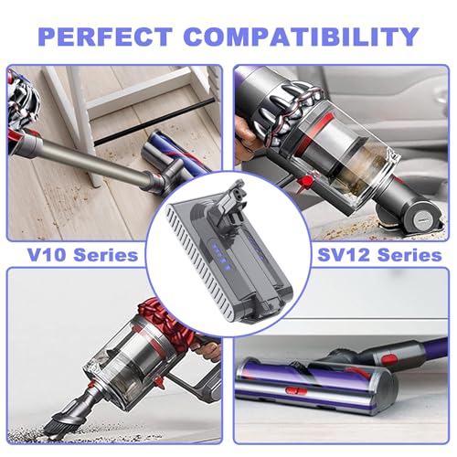 Image of 7000mAh 25.2V V10 /SV12 Battery Replacement for V10 Battery Pack 7 Cell Compatible with V10 Animal /Absolute /Motorhead /Cyclone Series Cordless Vacuum Cleaner