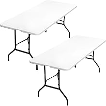 Luxirest Set of 2 Folding Picnic Tables 180 x 70 x 74 cm 8 Person Garden Table for Garden, Terrace and Balcony (Set of 2)