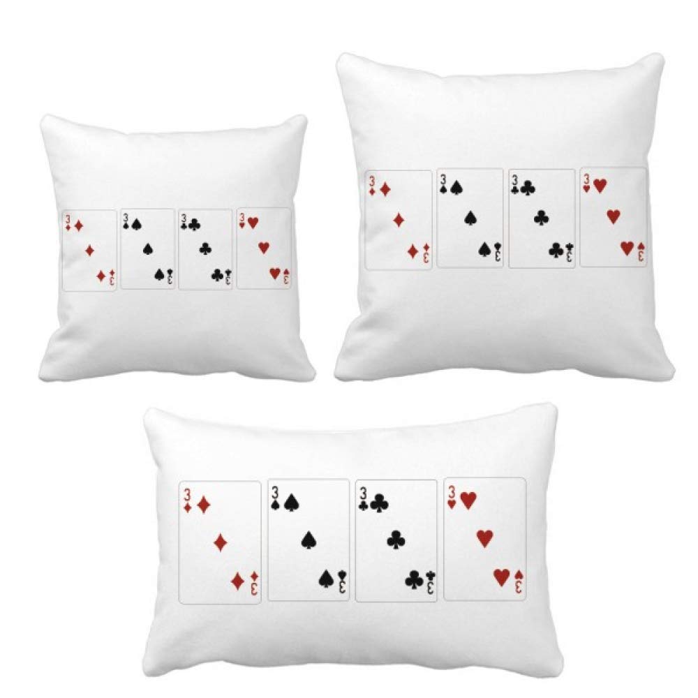 Coussin 3 cœurs motif club de diamants DIYthinker en textile de qualité supérieure