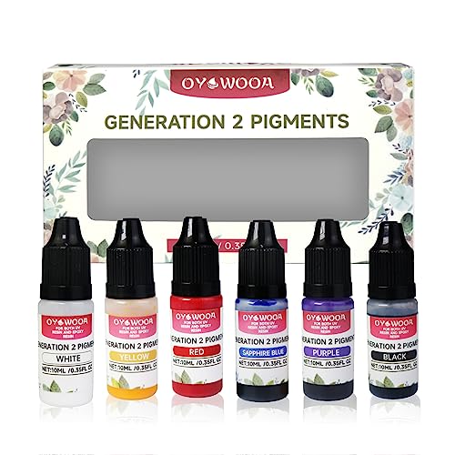 UrChjoye 6 Colores Pigmento de Epoxi 10ML Generación para Resina Epoxi Silicona Líquido UV Resina para Colorante Resina Placa Posavasos, Pintura, resina DIY joyería