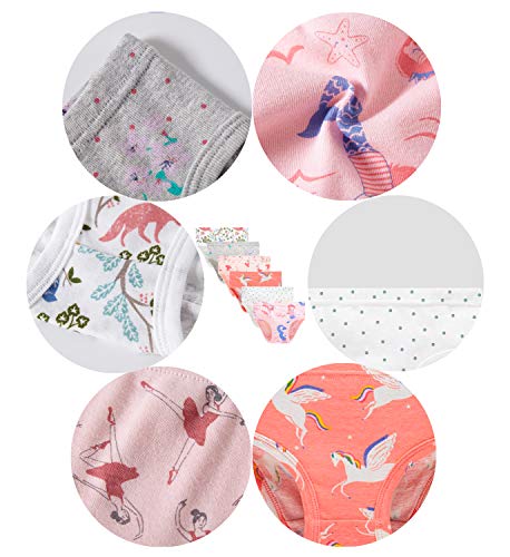 Cadidi Dinos Kids Series Toddler Soft Cotton Panties Little Girls' Assorted Underwear (Pack Of 6) Size 3T 4T #TOP1