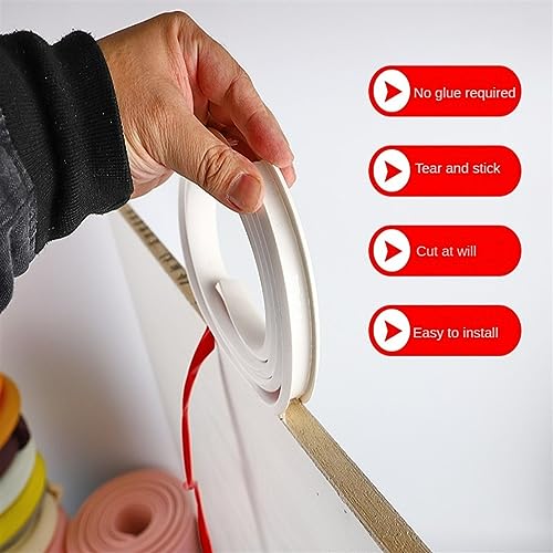 Cinta protectora de bordes autoadhesiva en U, evita golpes en muebles con TPE rojo de 30mm 2