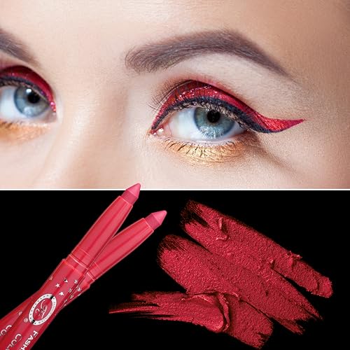 Image of FASHION COLOUR German Eyeshadow Stick Matte & Shimmer | Long Lasting, High Pigment, Blendable Eye Shadow Pencil | Built-In Sharpener | Raspberry Fruit
