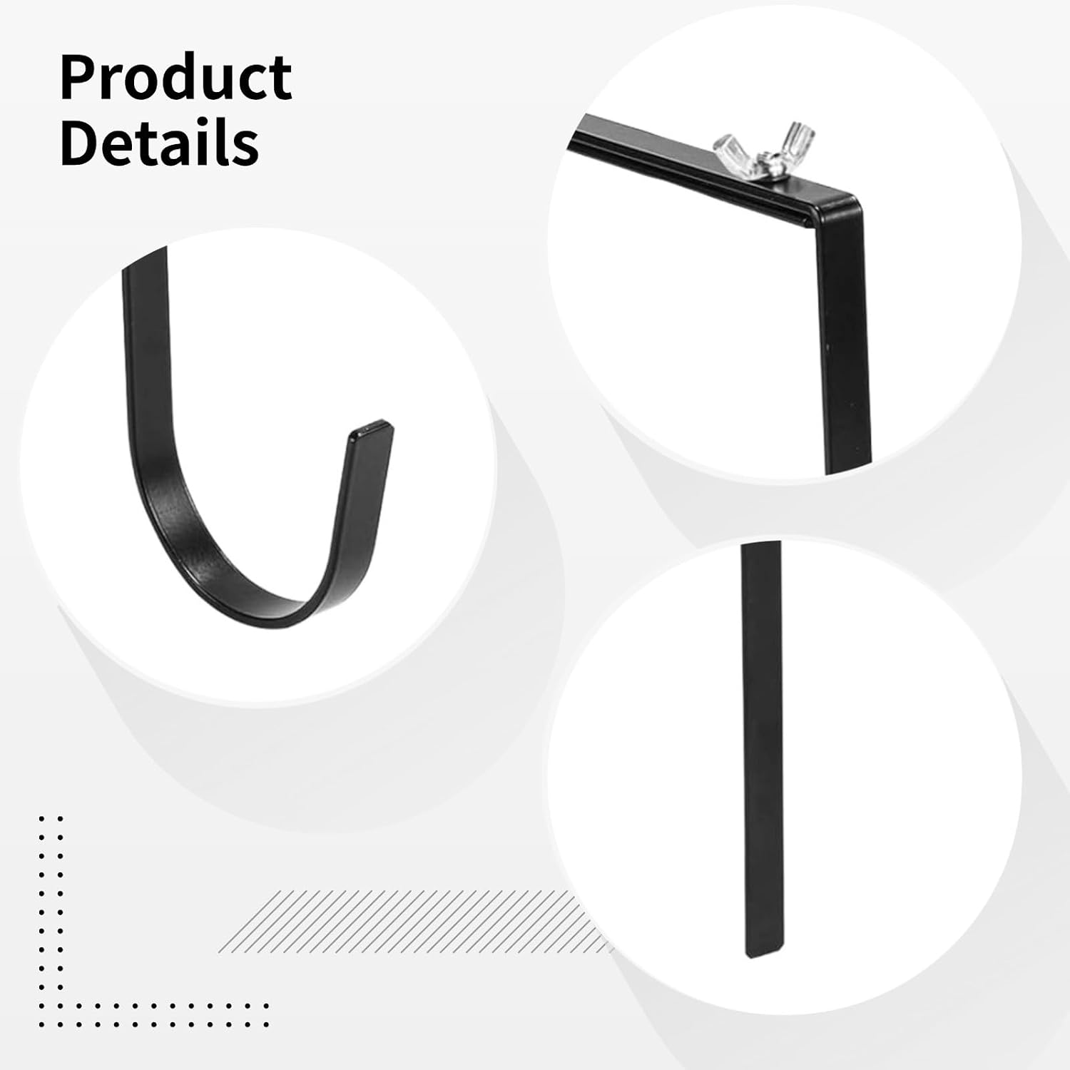 8-Pack Adjustable Wreath Hangers, Rust-Free Carbon Steel, Fits Headstones 6-11 Inches, Perfect for Memorials