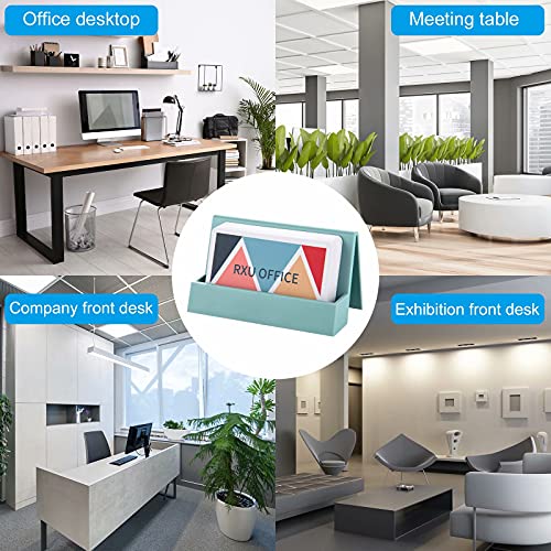 Business-Card-Holder-for-DeskVertical-Plastic-Cute-Contracted-Desktop-Business-Card-Holder-Display-for-Men-WomenLake-Blue