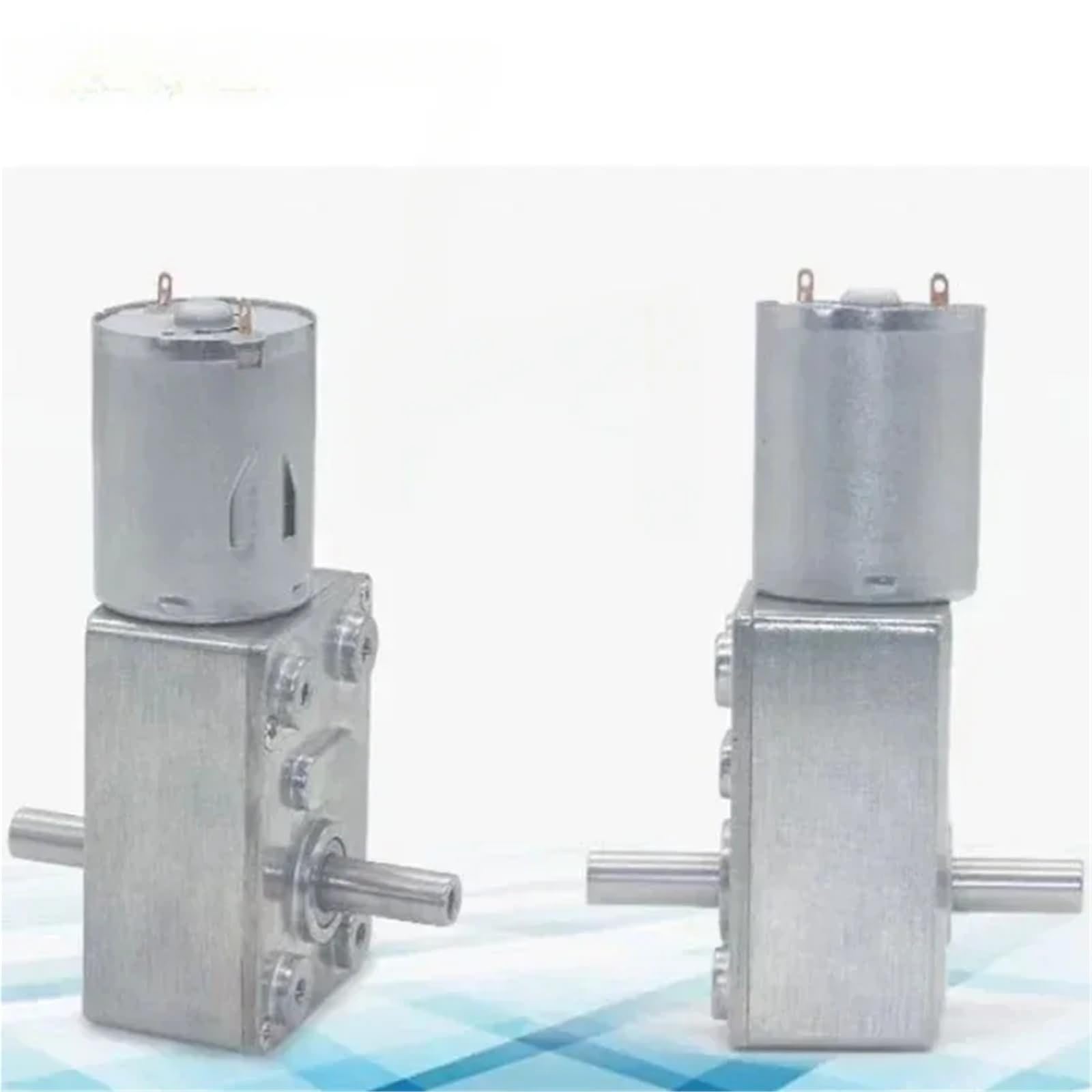 Dc 6V 12V 24VJGY370 Motoriduttore a Vite Senza fine Doppio Albero di Uscita Elettrico Coppia Elevata autobloccante 6RPM-210RPM 1PCS(12V,90 RPM)