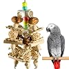 Natural Wooden Parrot Toy – Safe Bird Chewing Toy for Parakeets, Cockatiels, Conures, and Small to Medium Parrots