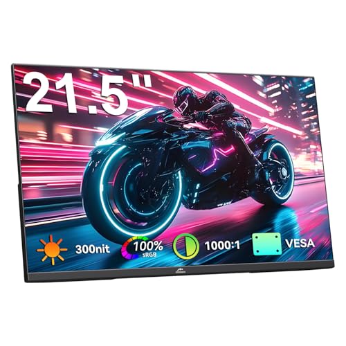 Image of Kenowa 21.5 inch Large Portable Monitor FHD 1080P IPS 75Hz Frameless USB C HDMI Portable Gaming Monitor, Built in Speakers Stand Travel Second Monitor for Laptop Phone PC Xbox