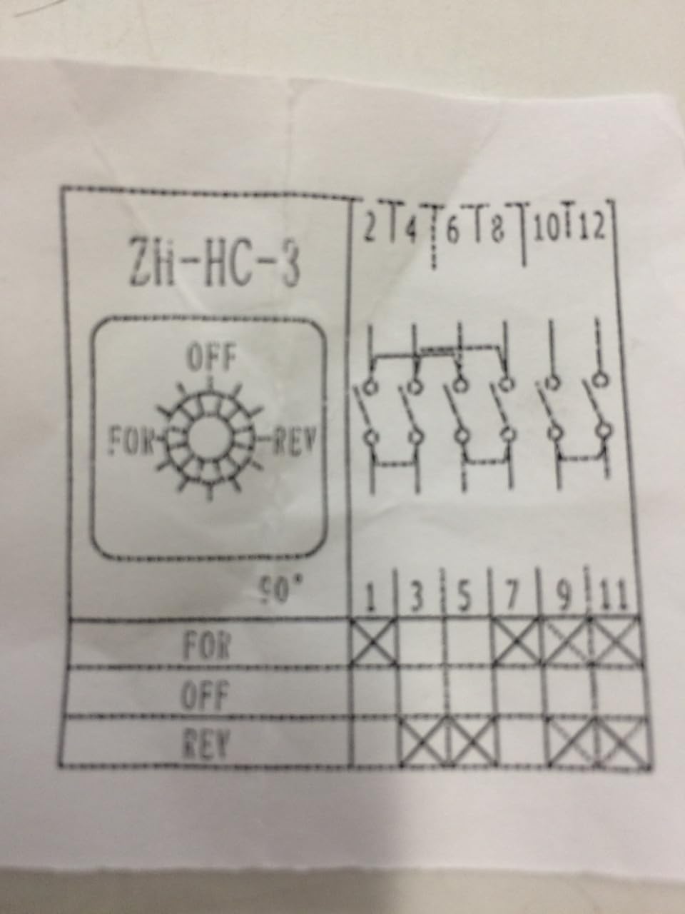 ３本セット　Herbal Switch Mist ON&OFF KEDU ZHHC3 Rotary Off/FW/REV Replacement Switch ZH-HC-3 EN60947