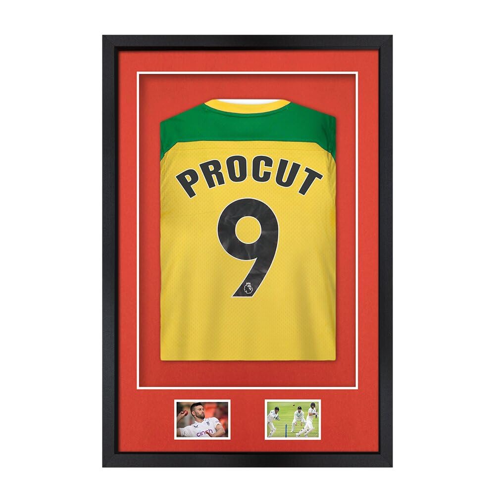 Procut Global 90x60cm Adult Football Shirt Frame Display - Poppy Red Mount