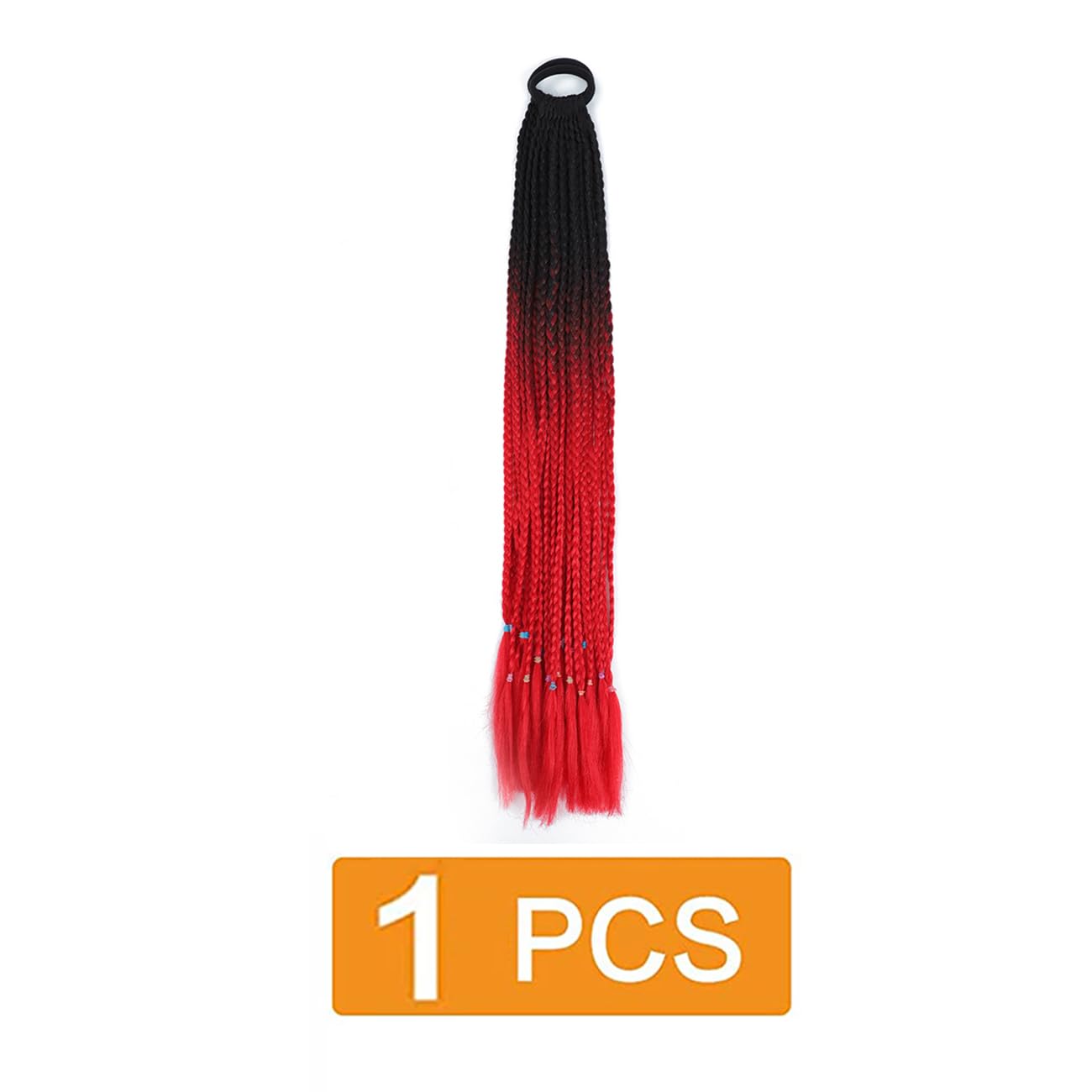 prinfantasy Braided Wigs for Black Women Ombre Red Long Braided Wigs Small Braids Red Wig, BZ159, GBBZ159, 24 inch - Image 2