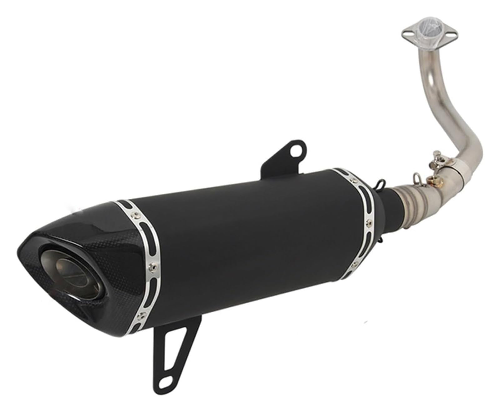 Moto Motocicleta Escape para Sistemas De Escape Completos De Motocicleta Y&amaha Tricity 300 2020-2024, Silenciador De Tubo De Enlace Delantero, Fibra De Carbono DB Killer