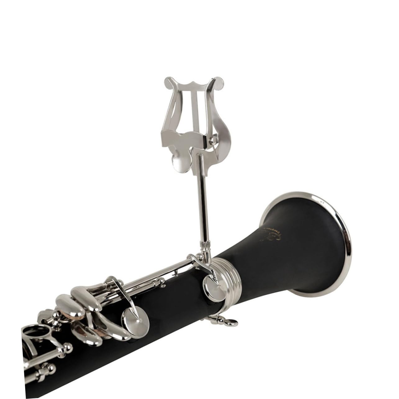 Abaodam Klarinetten Notenclip mit Notenhefter für Musiknoten Leichte Eisen Ausführung mit Starker Klemmkraft Tragbar für Üben und Auftritt