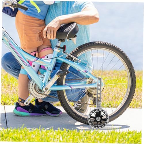 Ruedas de Entrenamiento POPETPOP para Bicicleta con Luces LED Parpadeantes, Estabilizadores Auxiliares Negros, Reemplazables para Principiantes y Aprendizaje de la Marcha miniatura 6