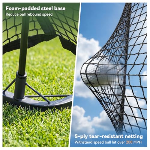 11x8ft Golf Simulator Hitting Net with Impact Screen & Silent Target Cloth by Fnova - Image 6