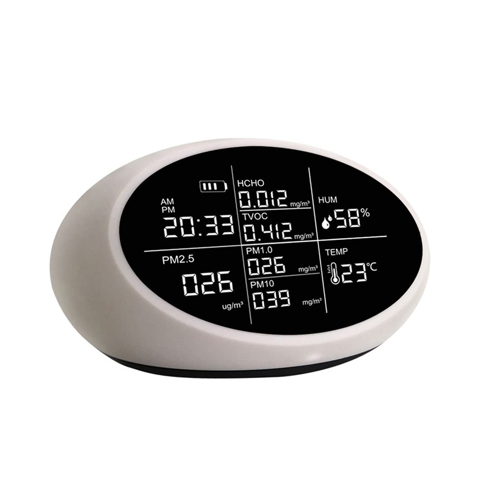 Rilevatore di gas, Dust Formaldehyde Detector versione inglese con manuale inglese PM2.5 HCHO TVOC TEMP HUM