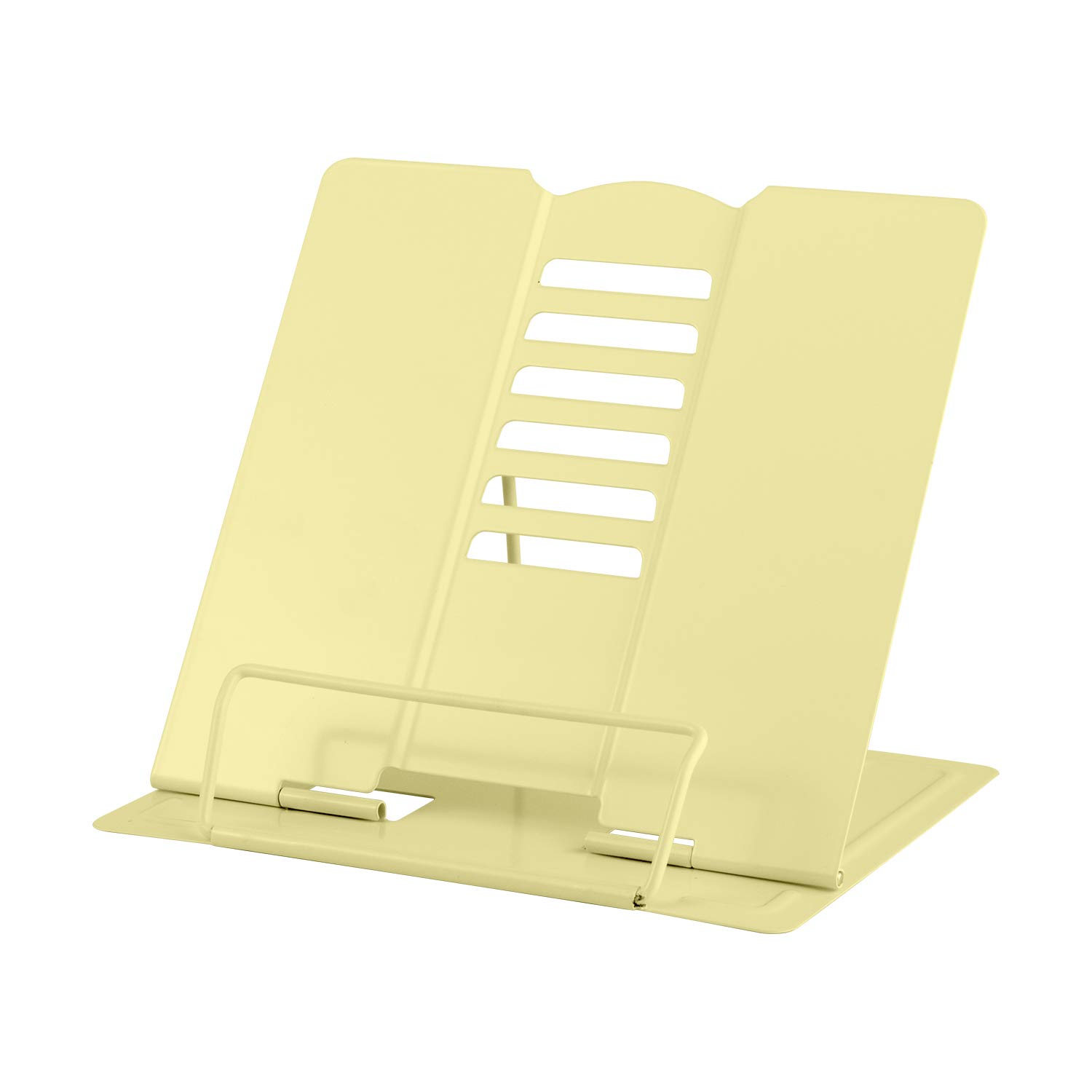 MSDADA Desk Book Stand Metal Reading Rest Book Holder Adjustable Cookbook Documents Holder Portable Sturdy Bookstands for Recipes Textbooks Tablet