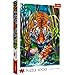 Trefl predatore 1000 Elementi, caccia, spessore delle piante, immagine con una tigre, te, intrattenimento creativo, regalo, divertimento, classici Puzzle, Colori, 10528