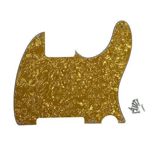 ROZILO ゴールド パール 5 ホール テレ ブランク ギター ピックガード フェンダー テレ エスクァイア ギター用スクラッチプレート