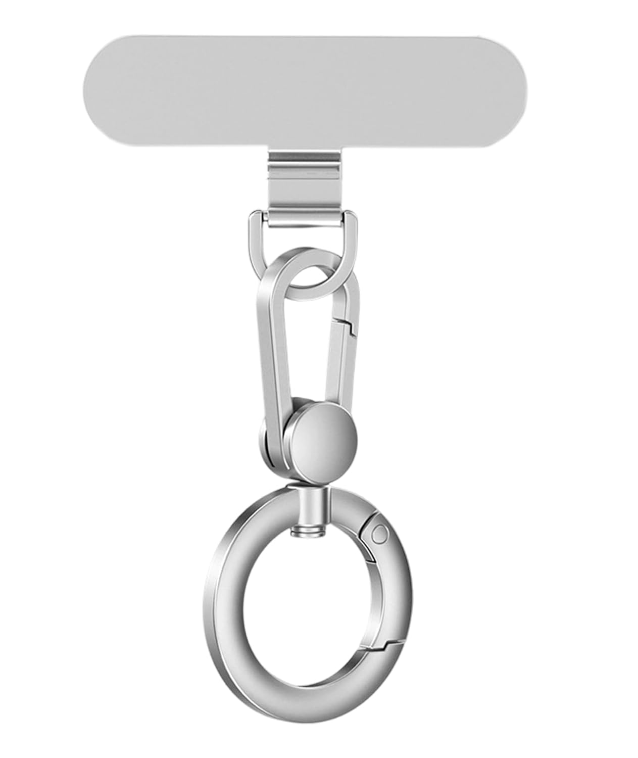 Rotatable Phone Tether Tab and Zinc Alloy Buckle, Phone Tag, Universal Phone Lanyard Patch, Cell Phone Replacement Pad, Compatible for iPhone & Other Cell Phone