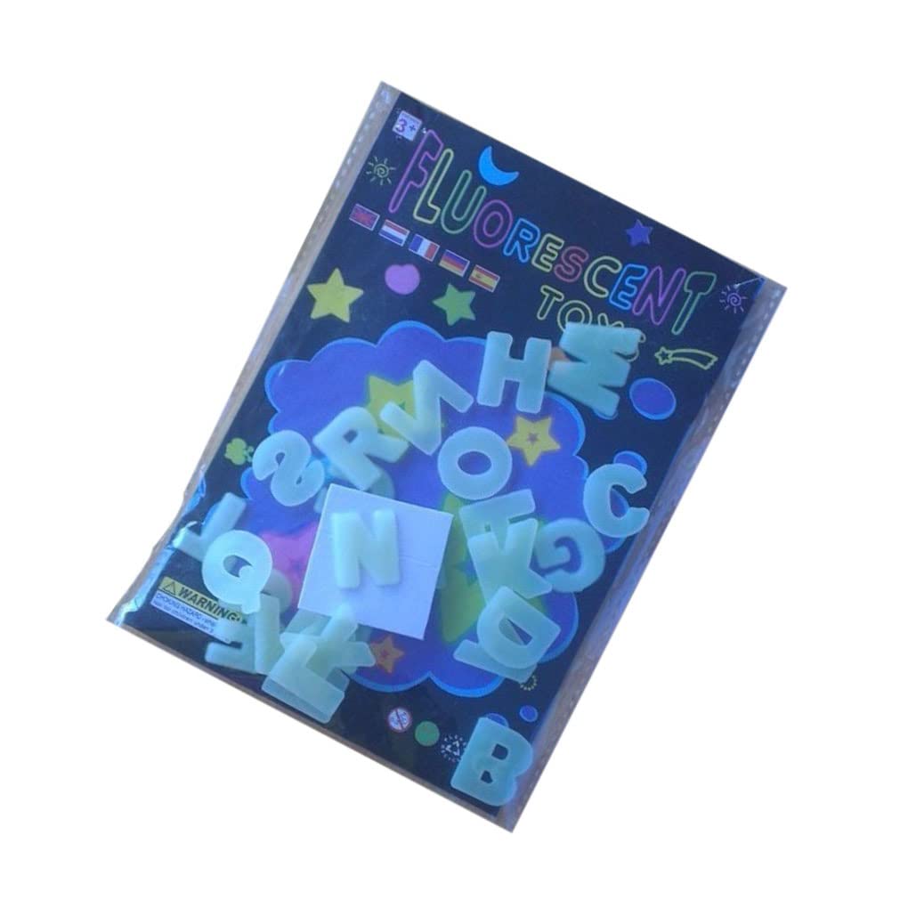 WOVEBIUS DIY 26 English Letters Glow In The Dark Luminous Alphabets Wall Sticker Child Educational