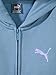 PUMA Girls' Core Logo Zip Up Hoodie, Zen Blue