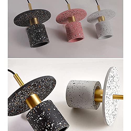 Lámpara de araña creativa de cemento y terrazo premium con portalámparas E27 nórdico 8