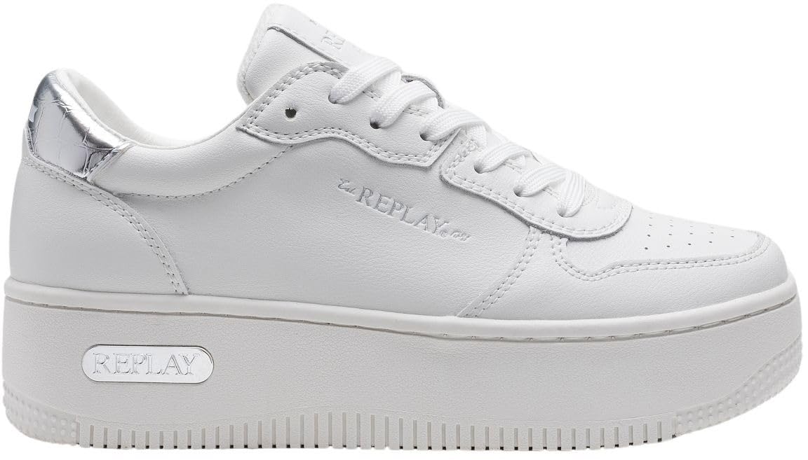 Replay Women's Epic High Total 3 Trainers, 061 White, 38 EU, 061 White, 6 UK
