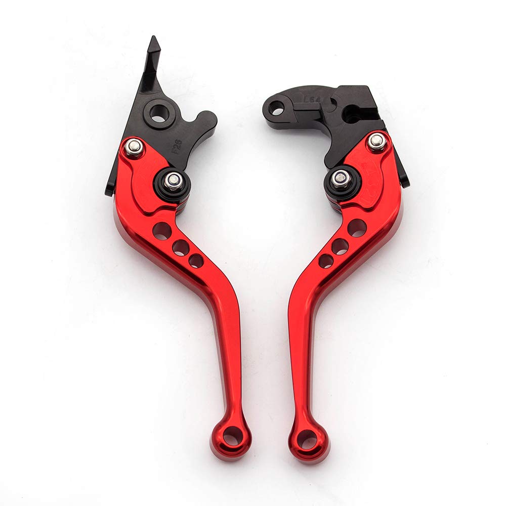 PROCNC Motorcycle Short Adjustable Brake Clutch Levers Fit for Kawasaki Z250SL 2016-2017 Ninja 300R/Z300 2013-2018 Ninja 250R 2008-2012 Ninja 400 2018-2023 (Red)
