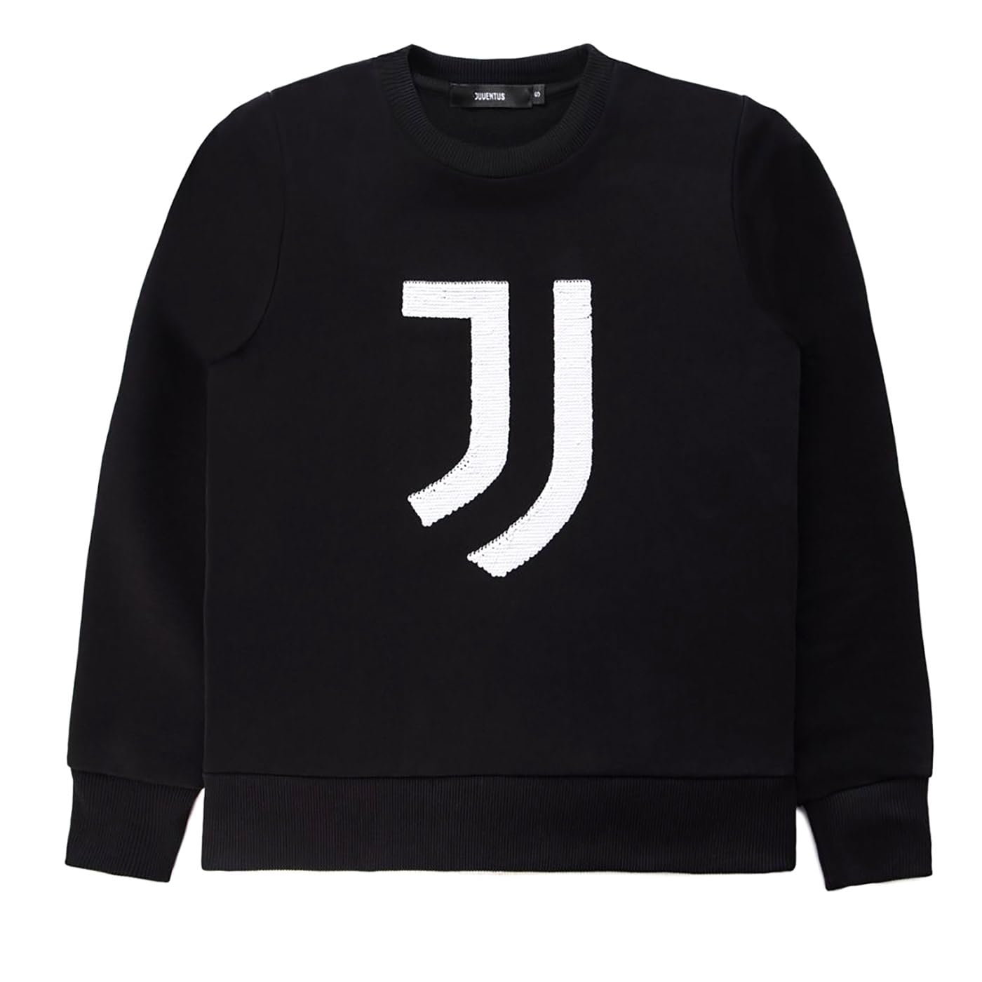 Juventus - Felpa Girocollo con Logo in Pailettes, Prodotto Ufficiale, Felpa da Donna