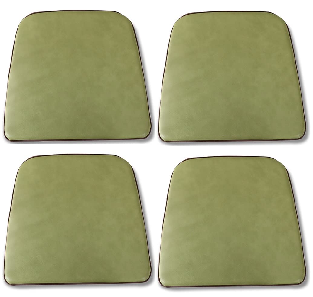 Pokrowce na krzesła jadalniane, Antypoślizgowa skórzana poduszka na krzesło do jadalni w kształcie litery U Wielokolorowa 44x40cm 46x43cm 1 2 4 6 paczek(Green-a,46 * 43cm(4packs))
