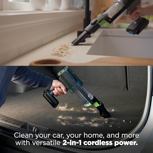 Image of Shark PowerBoost Cordless 2-in-1 Car /Home Handheld PowerVac, Powerful Suction, 40 Minute Runtime, Portable, 3 Cleaning Modes, LED Screen, Furfins Tool, Duster Crevice Tool, Charcoal, BH102